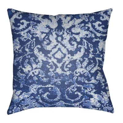 Livabliss Indoor/outdoor Throw Pillow In Snow White;cobalt Blue;azure