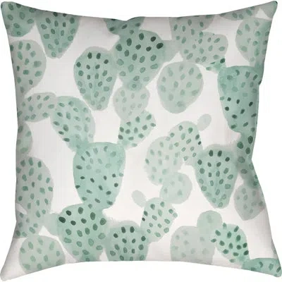 Livabliss Indoor/outdoor Throw Pillow In Soft White;sage;mint Green
