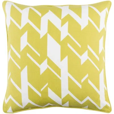 Livabliss Inga Cotton Throw Pillow In Lime,white