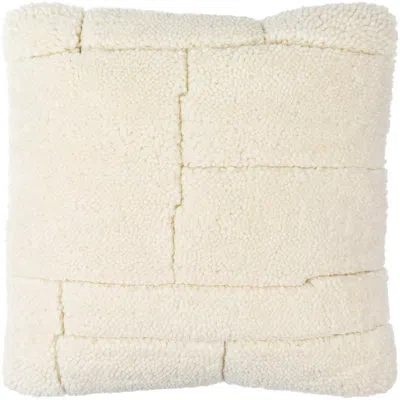 Livabliss Jakob Wool Blend Reversible Pillow Cover In Cream