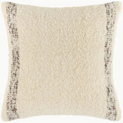 Livabliss Kavre Kvre-001 22"l X 22"w Accent Pillow Cover Only In Ivory,taupe,charcoal