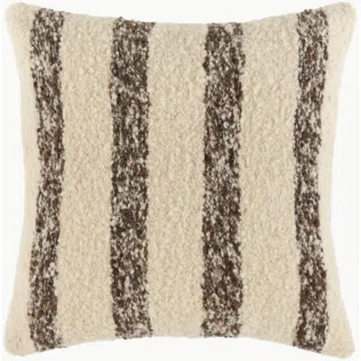 Livabliss Kavre Kvre-002 20"l X 20"w Accent Pillow Cover And Insert In Cream;brown;taupe