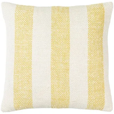 Livabliss Kesha Striped Linen Throw Pillow In Mustard,pillow Cover Only - No Insert