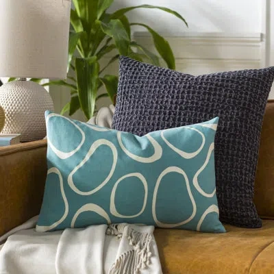 Livabliss Lachen Pillow Cover & Insert D Lumbar Polyester In Teal,cream,polyester