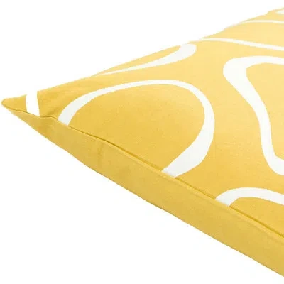 Livabliss Lachen Pillow Cover D Throw In Saffron,cream Abstract Pebble,pillow Cover Only - No Insert