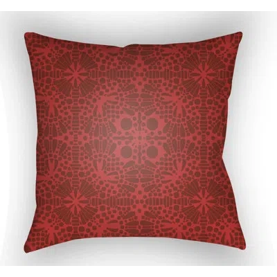 Livabliss Laser Cut Throw Pillow In Red