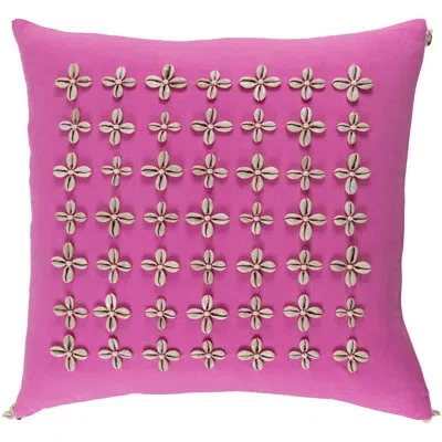 Livabliss Lelei Square Cotton Throw Pillow In Pink