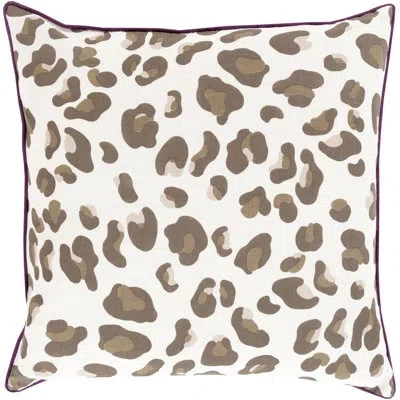 Livabliss Leopard Linen Throw Pillow In Dark Brown