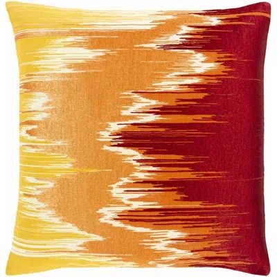 Livabliss Lexi Square Pillow Cover & Insert In Dark,red,bright,orange,pillow Cover Only - No Insert