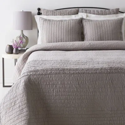 Livabliss Lindon Quilt In Light Gray