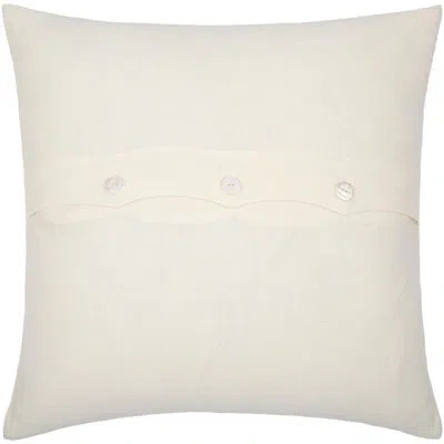 Livabliss Linen Stripe Embellished Pillow Cover & Insert 1 Throw Down