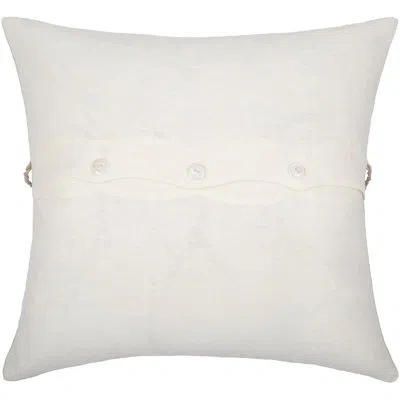 Livabliss Linen Stripe Embellished Pillow Cover & Insert 3 Lumbar Down