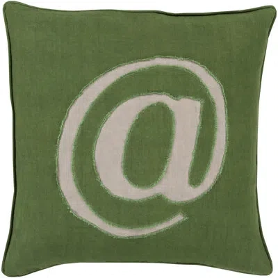 Livabliss Linen Text 100% Linen Throw Pillow Cover In Green\gray,pillow Cover Only - No Insert