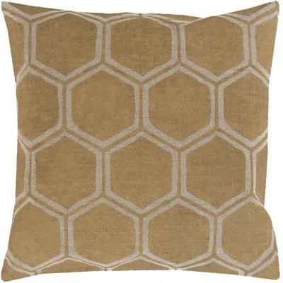 Livabliss Linen Throw Pillow In Gold,beige