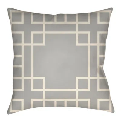 Livabliss Litchfield Hanser Indoor/outdoor Throw Pillow In Gray,ivory