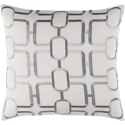 Livabliss Lockhart Pillow Cover In Denim,light Gray