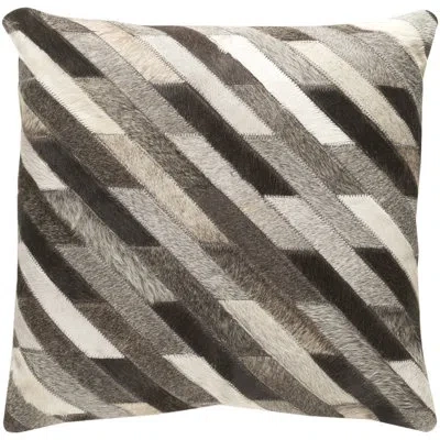 Livabliss Lycaon Leather Pillow Cover In Brown
