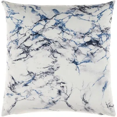 Livabliss Macall Square Pillow Cover And Insert In Blue,black,pillow Cover Only - No Insert