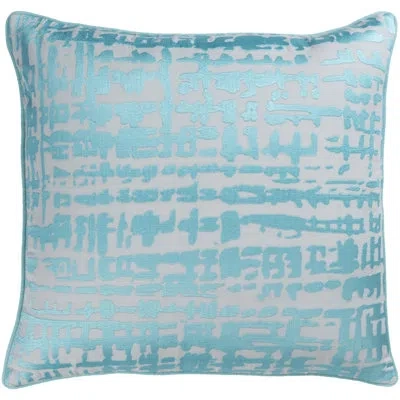 Livabliss Mack Throw Pillow In Aqua,light Gray