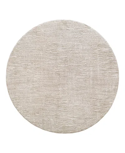 Livabliss Masterpiece High-low Mpc-2308 6'7" X 6'7" Round Area Rug In Gray