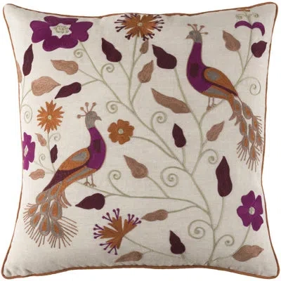 Livabliss Mayura Throw Pillow In Beige,pillow Cover Only - No Insert