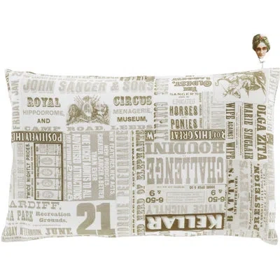 Livabliss Mind Games Cotton Throw Pillow Cover In Camel,sage,sea Foam