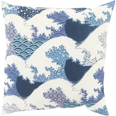 Livabliss Mizu Contemporary Throw Pillow In Ivory;navy;charcoal;aqua