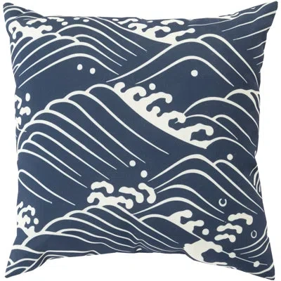 Livabliss Mizu Ikat Throw Pillow In Blue\neutral