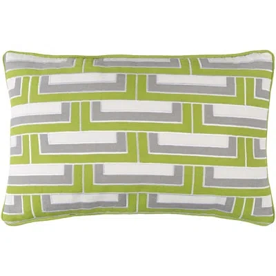 Livabliss Mod Linen Pillow Cover In Lime,white