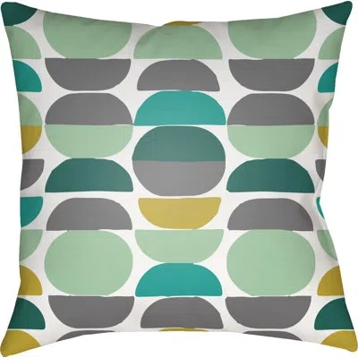 Livabliss Moderne Indoor/outdoor Throw Pillow In Mint,grey