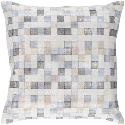 Livabliss Modular Cotton Throw Pillow Cover In Blue