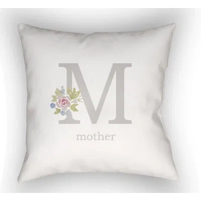 Livabliss Mother Indoor/outdoor Throw Pillow Cover In Gray