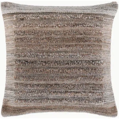 Livabliss Nadra Ndra-002 20"l X 20"w Accent Pillow Cover And Insert In Taupe,black,tan