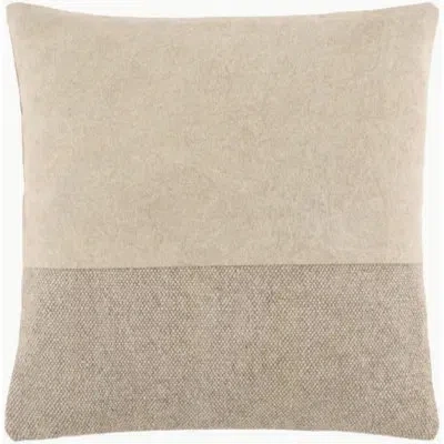 Livabliss Narbonne Nbn-002 22"l X 22"w Accent Pillow Cover Only In Taupe,tan