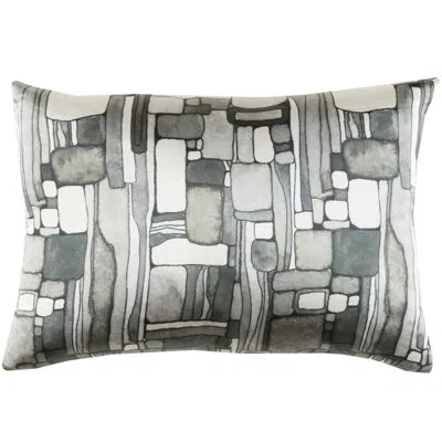 Livabliss Natural Affinity Silk Throw Pillow Cover & Insert In Gray