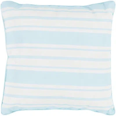 Livabliss Nautical Stripe Indoor/outdoor Striped Throw Pillow In Teal