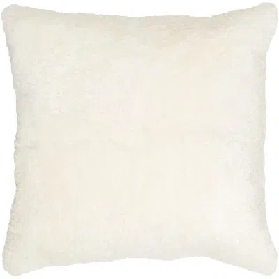 Livabliss Northland Leather Reversible Pillow Cover In Cream