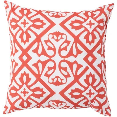 Livabliss Rain Indoor/outdoor Throw Pillow In Coral