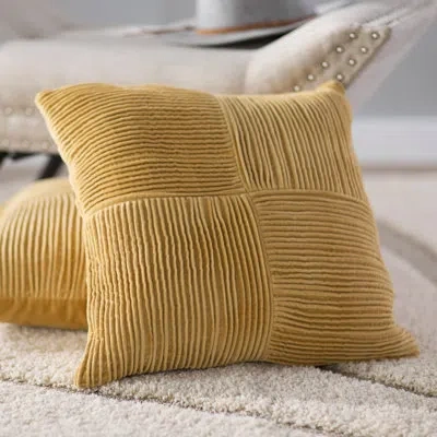 Livabliss Reno Square Cotton Pillow Cover & Insert In Burnt Orange