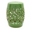 Livabliss Ridgeway Garden Stool In Green