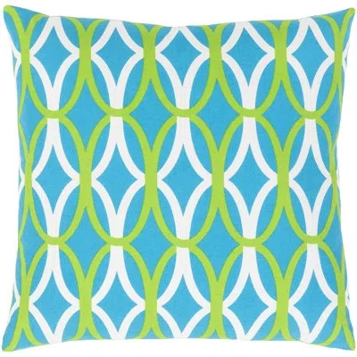 Livabliss Rowes Cotton Throw Pillow In Blue,green,pillow Cover Only - No Insert