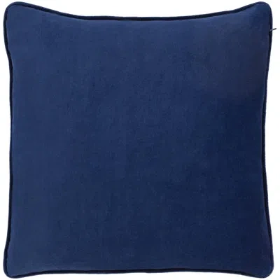 Livabliss Safflower Cotton Throw Pillow Cover In Navy,pillow Cover Only - No Insert