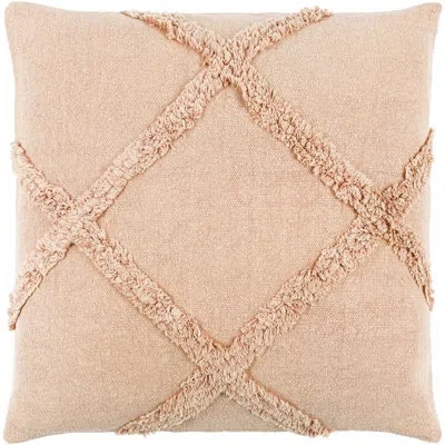 Livabliss Sarah Square Pillow Cover In Pink,pillow Cover Only - No Insert