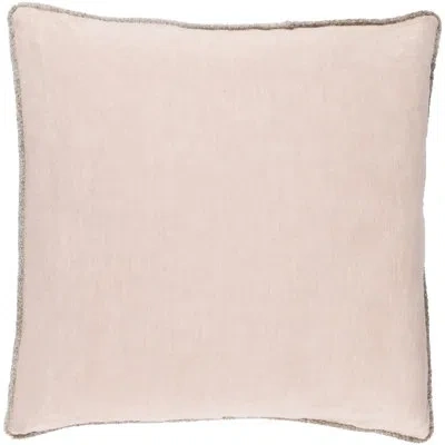 Livabliss Sasha 100% Linen Throw Pillow Cover In Pink