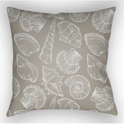 Livabliss Shells Iii Indoor/outdoor Throw Pillow In Brown