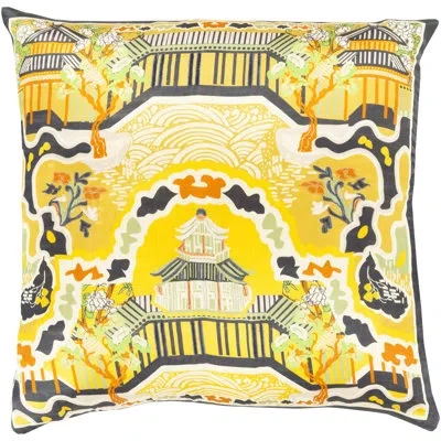 Livabliss Silk Throw Pillow In Gold,polyester