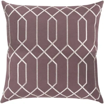 Livabliss Skyline Linen Pillow Cover In Eggplant,white