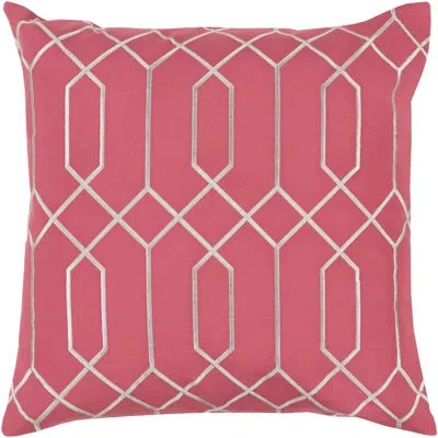 Livabliss Skyline Linen Throw Pillow In Carnation,polyester,polyfill