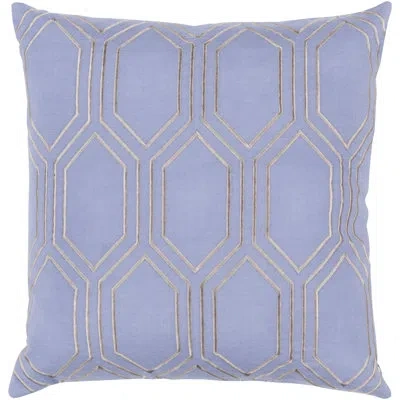 Livabliss Skyline Square Linen Pillow Cover In Denim,gray