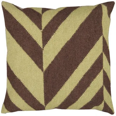 Livabliss ' Slanted Stripe Throw Pillow In Lima Bean,coffee Bean